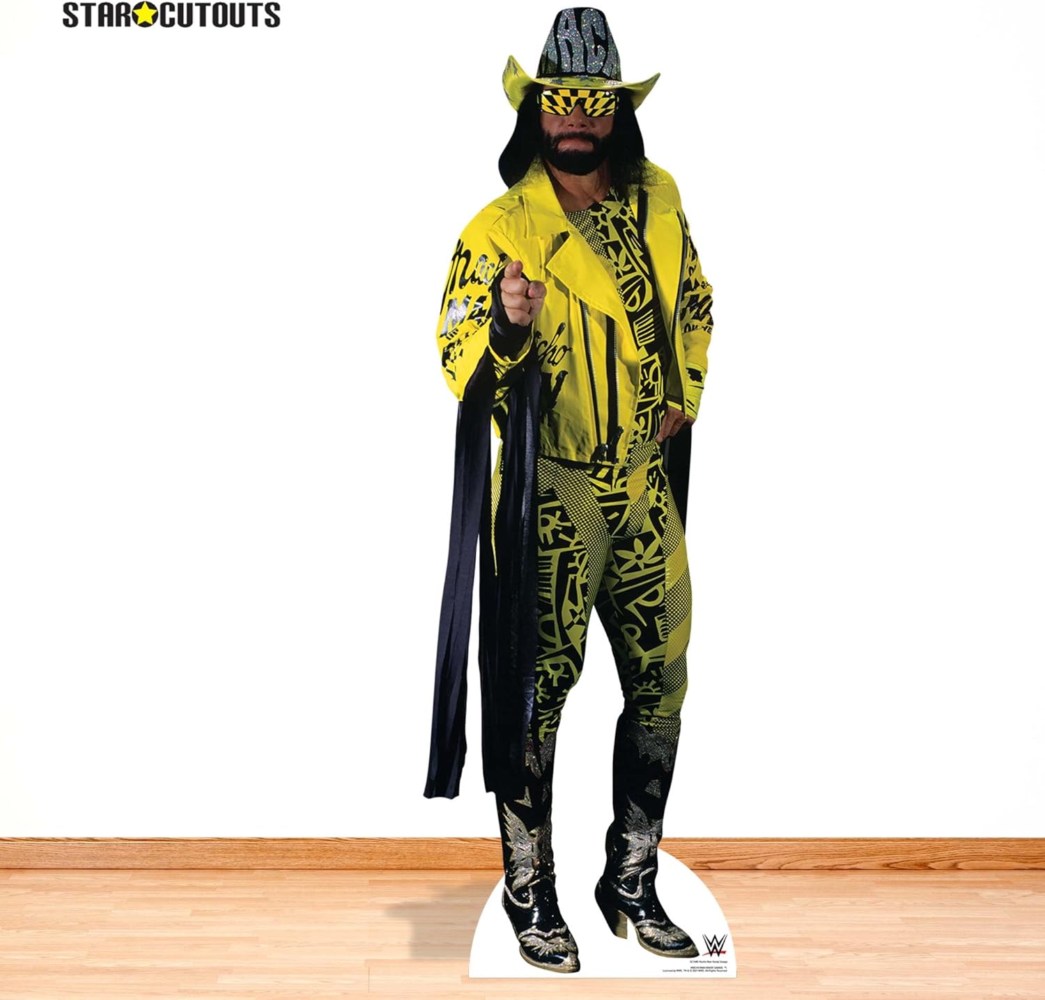 STAR CUTOUTS SC1680 Macho Man Randy Savage Yellow Suit Ultimate Edition WWE Figures Party Decorations Lifesize Cardboard Cutout