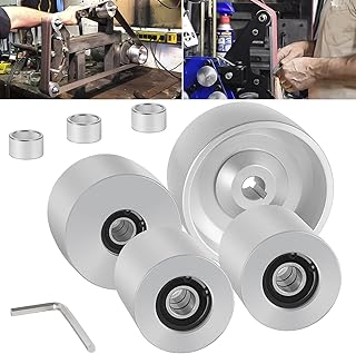 Belt Grinder 2x72 Wheel Set Fits For Knife Grinder 4" Drive 5/8" Bore 3" Track 2" Idler (4" 5/8-3" - 2")