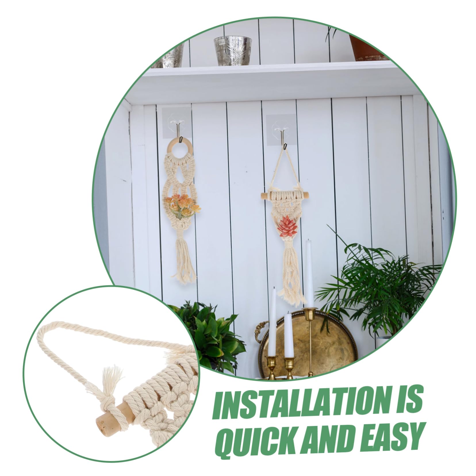 Mipcase 6pezzi Macrame Plant Hanger Appendini Per Vasi Sospesi Per Decorazione Ed Design Per e