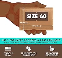 Vista 2 de Boveda Paquete de control de humedad bidireccional al 84 % para curado – Contenedores de madera curada – Tamaño 60 – Individual – Paquete de curado