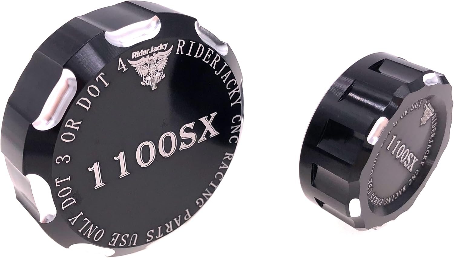 Motorcycle Front & Rear Brake Master Cylinder Fluid Reservoir Cover Oil Cap For Kawasaki Ninja 1100SX 1100 SX 2025 (Black)