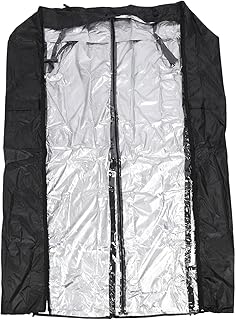 GLOGLOW Lagerregalabdeckung, Transparente PVC- und Polyester-Staubschutzhülle mit T-Reißverschluss-Zugang für die Lagerung in Garage und Keller (L)
