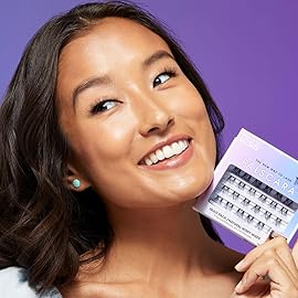 KISS Falscara DIY Eyelash Extension Wispy Wisps - Featherlight Synthetic Reusable Artificial Eyelashes Multipack of 24 Mini Lash Clusters for that Authentic Eyelash Extension Look