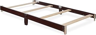 Dream On Me Mini Crib Bed Rail in Espresso, Converts Mini Cribs to Twin Size Beds, Solid Wood Construction