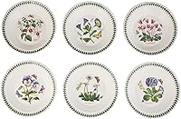 Vista 1 de Portmeirion Botanic Garden - Tazón de sopa Juego de 6 cuencos con motivos surtidos 8.5 pulgadas Hecho de loza fina Apto para microondas