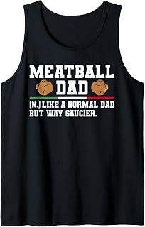Mens Meatball Dad Definition Fathers Day Italian Lover Tank Top
