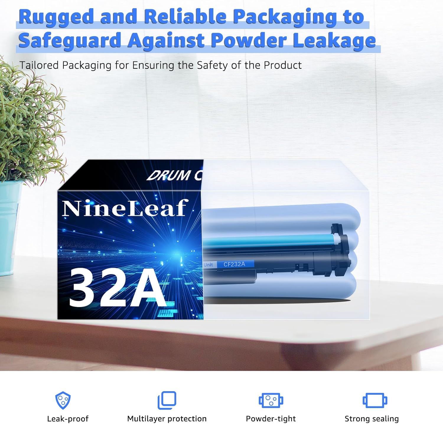 NineLeaf Compatible Drum Replacement for HP CF232A 32A Drum Unit Kit use for Laser Jet Pro M203d M203dn M203dw M227fdw M227fdn M227sdn M148dw M148fdw M118dw Printer (2 Pack,23000 Pages)