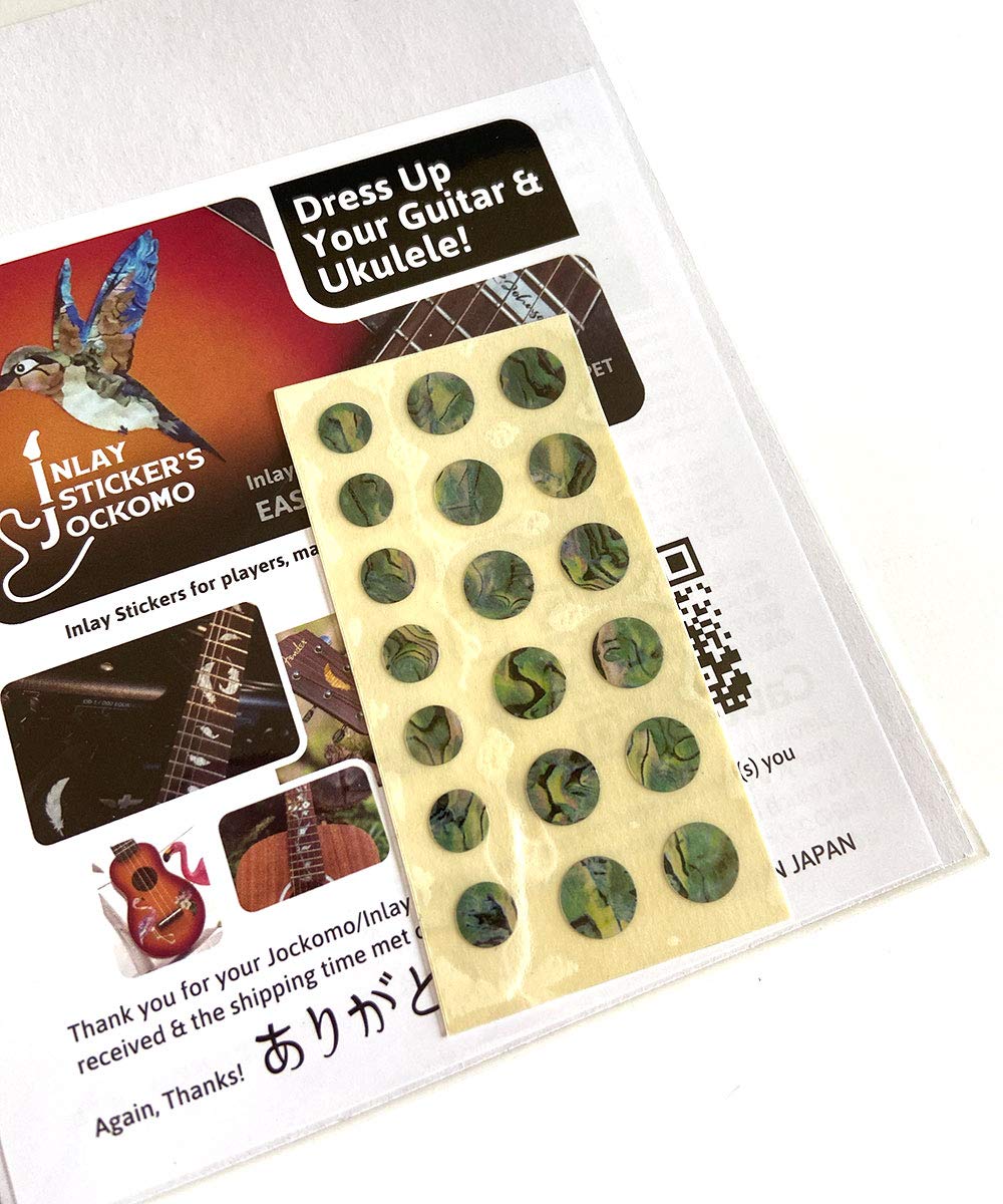 Inlay Sticker Fret Markers for Guitars &amp; Bass - Custom Dots - Abalone Green