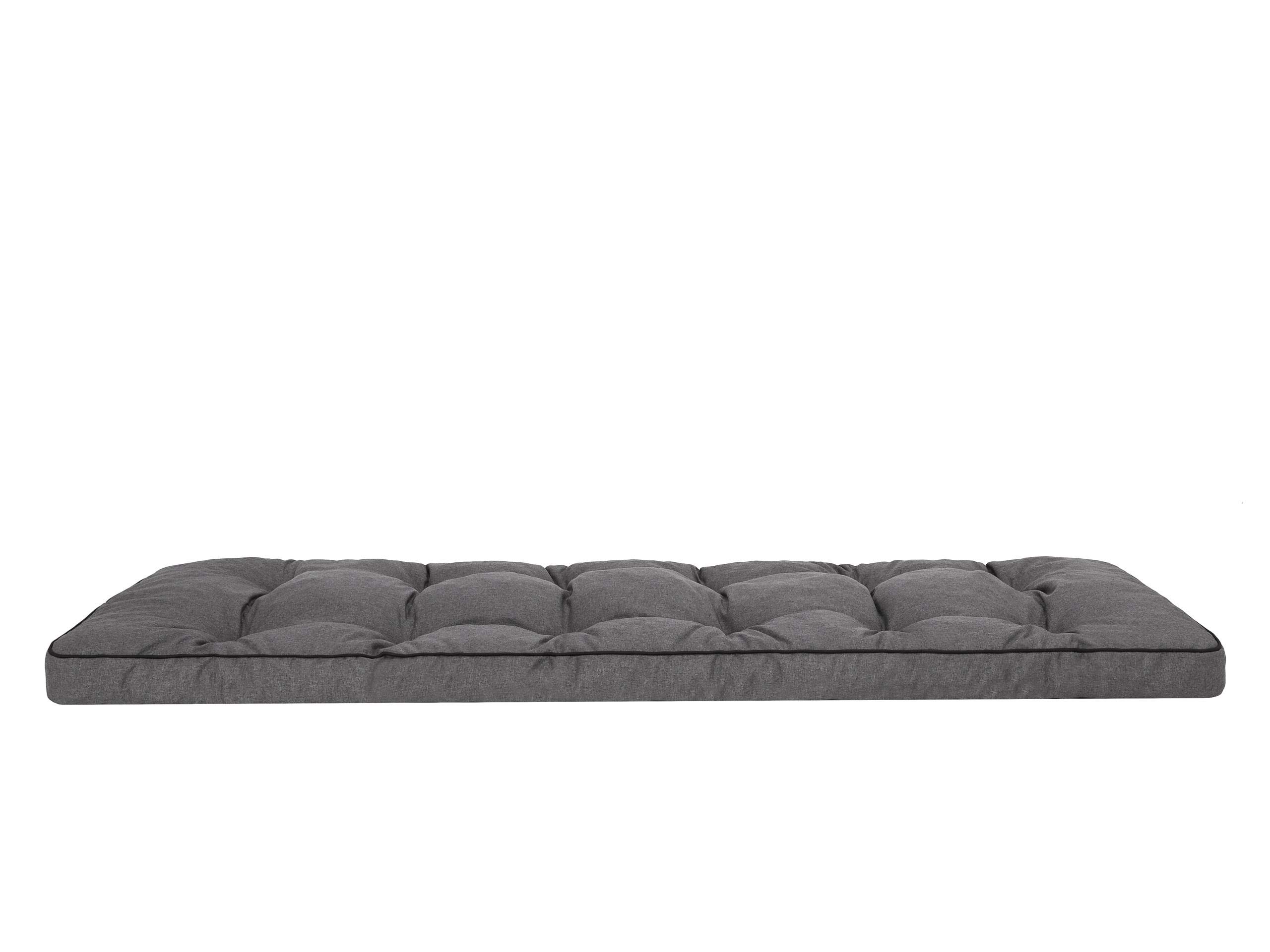PillowPrim Bankkissen Bankauflage Auflage Kissen Polster Bankpolster Outdoor - Bankauflage Auflage für Bänke in Haus und Garten Sitzkissen 120x50 cm Graphit