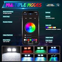 Vista 4 de Luces de cápsulas RGB de 4 pulgadas, 2 unidades de barra de luz LED RGB de 4 pulgadas, cápsulas de luz de persecución de color, luces multicolor