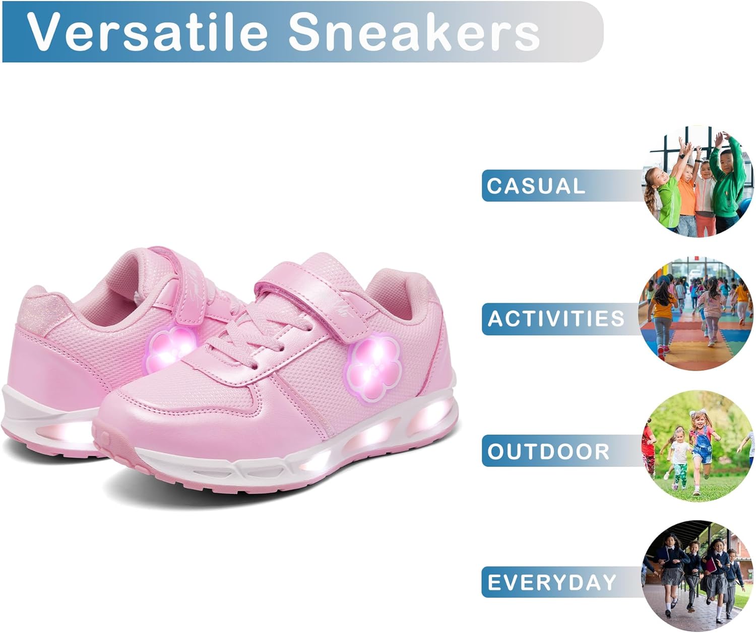 Toddler Light Up Shoes Boys Girls Breathable LED Glowing Luminous Tennis Sneakers for Outdoor Sport(Little/Big Kid) - Image 6