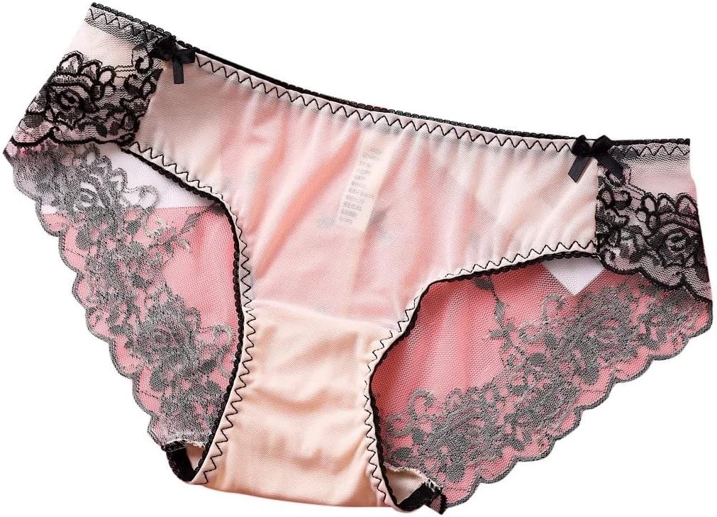 Women Lace Pants Embroidery Panties High Elastic Underpants