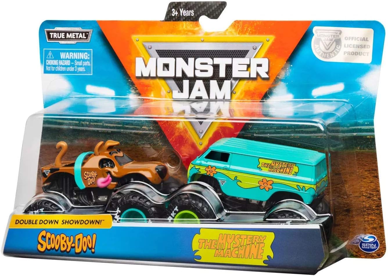 Monster Jam, Official Scooby Doo Vs. Mysterty Machine Die-Cast Monster Trucks, 1: 64 Scale, 2 Pack