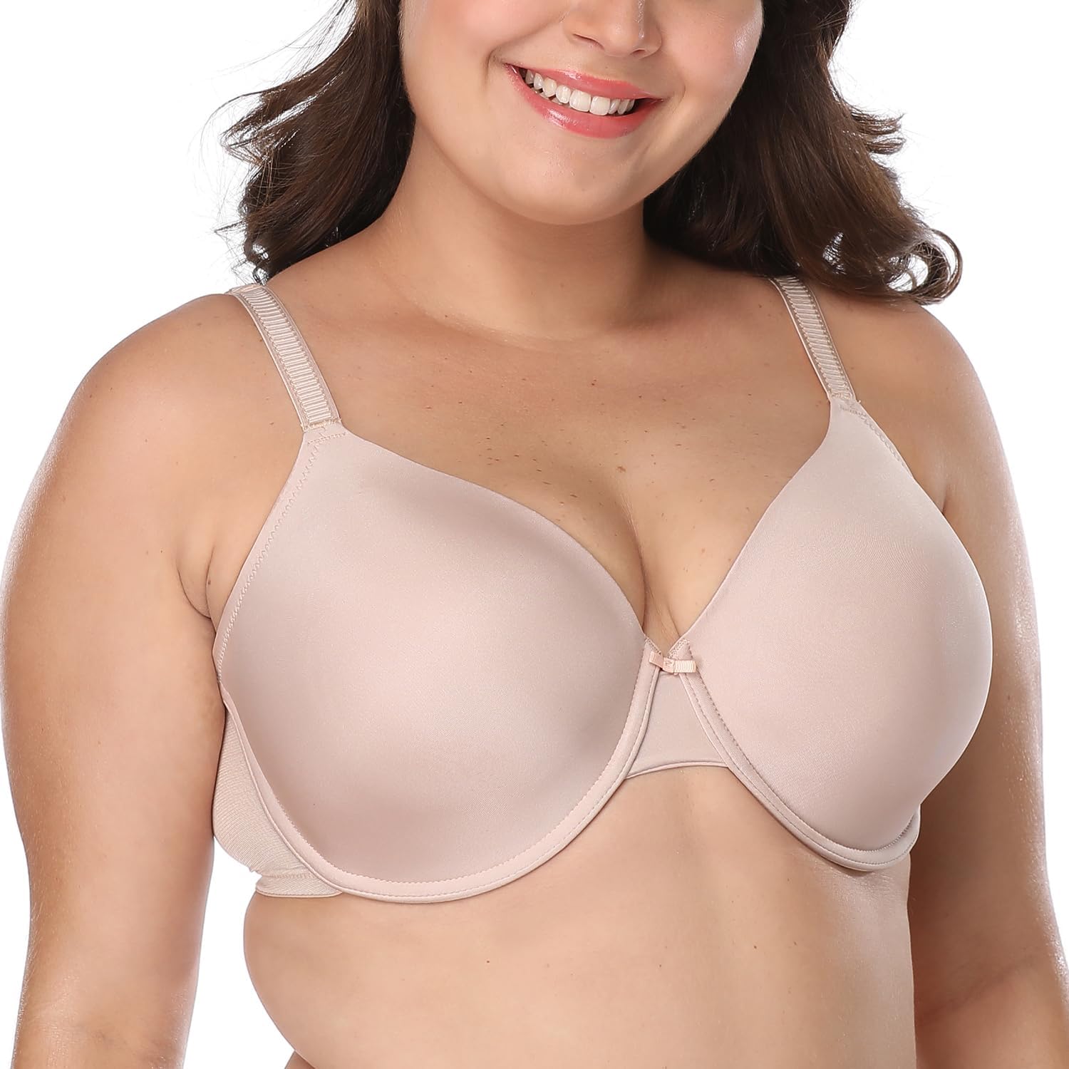 Women's Bra Plus Size Full Coverage Supportive T-Shirt Bras Underwire Bralette Smooth Seamless - Image 2