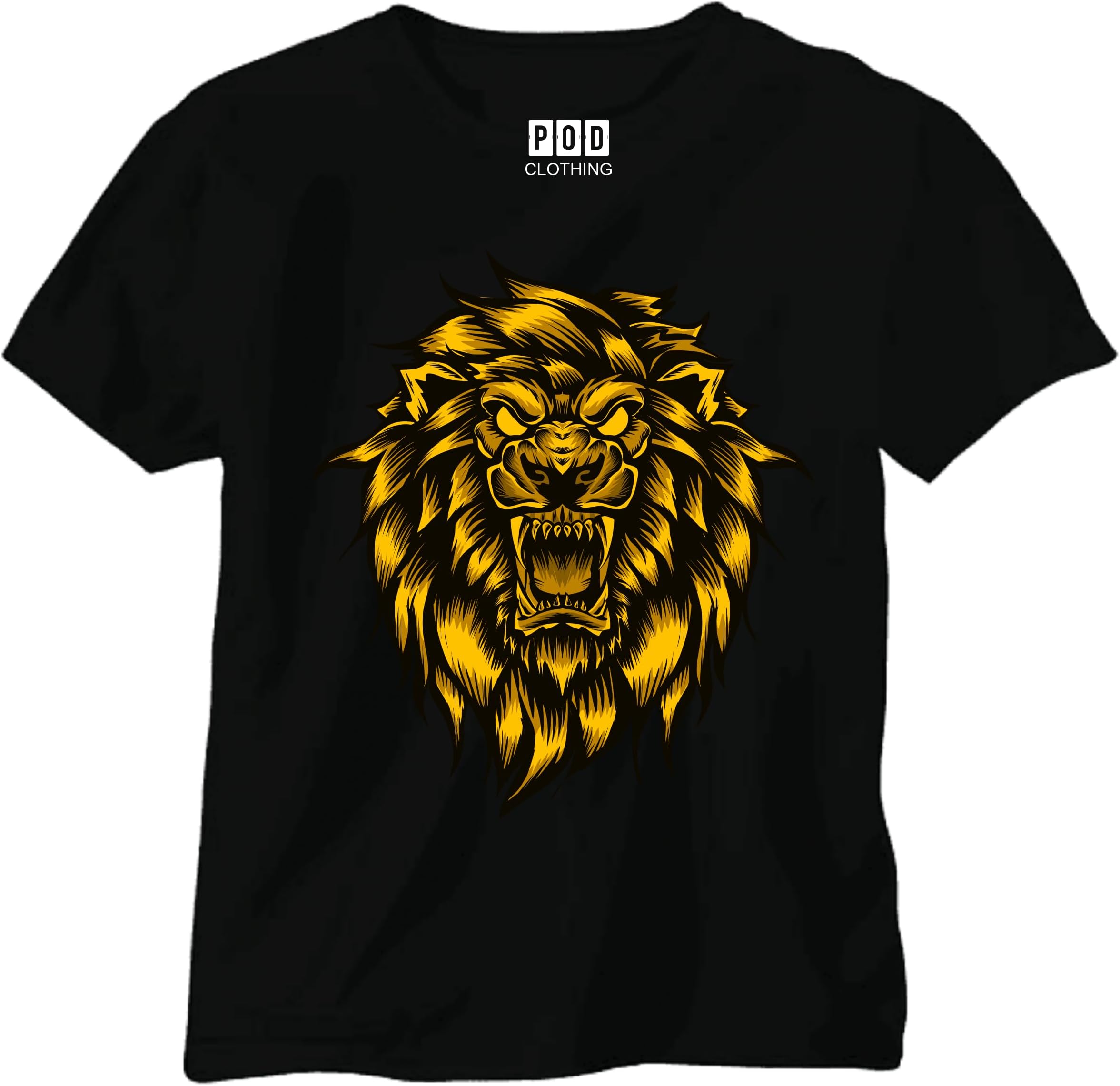 P.O.D ClothingPOD Clothing Golden Lion tshirt design for unisex.