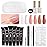 GAOY Poly Gel Nail Kit with U V Light Starter Kit, 6 Pcs Builder Gel Extension Kit for Beginners with Everything Nail Art DIY