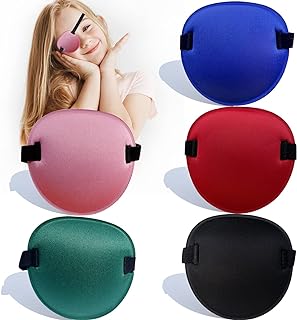 5PCS Eye Patch, Super Soft Eye Patches, Adjustable Medical Eye Patch for Adults and Kids, Amblyopia Lazy Eye Patches for Left or Right Eyes, 5 Colors