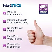 Vista 8 de WartStick para eliminar verrugas comunes y plantares, barra de máximo poder, ácido salicílico, 0.17 onzas, paquete de de 1