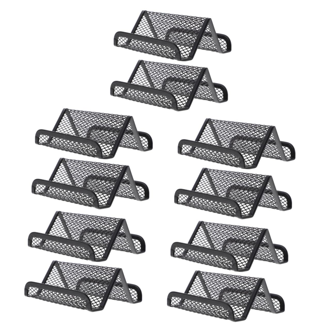 NUOBESTY 10pezzi Supporto Per Biglietti Da Visita Elegante Organizer Per Ufficio Stabile e Resistente Per Carte Da Visita e Appuntamenti Design Minimalista e Professionale