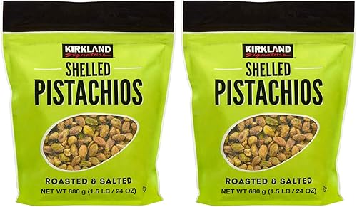 Kirkland Signature Pistachos tostados y salados sin cáscara paquete de 2 (3 libras)