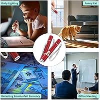 Vista 6 de TBTeek Juguetes para gatos de interior, 2 piezas, recargable, 7 patrones ajustables, juguete interactivo para gatos y mascotas, juguete de Rojo