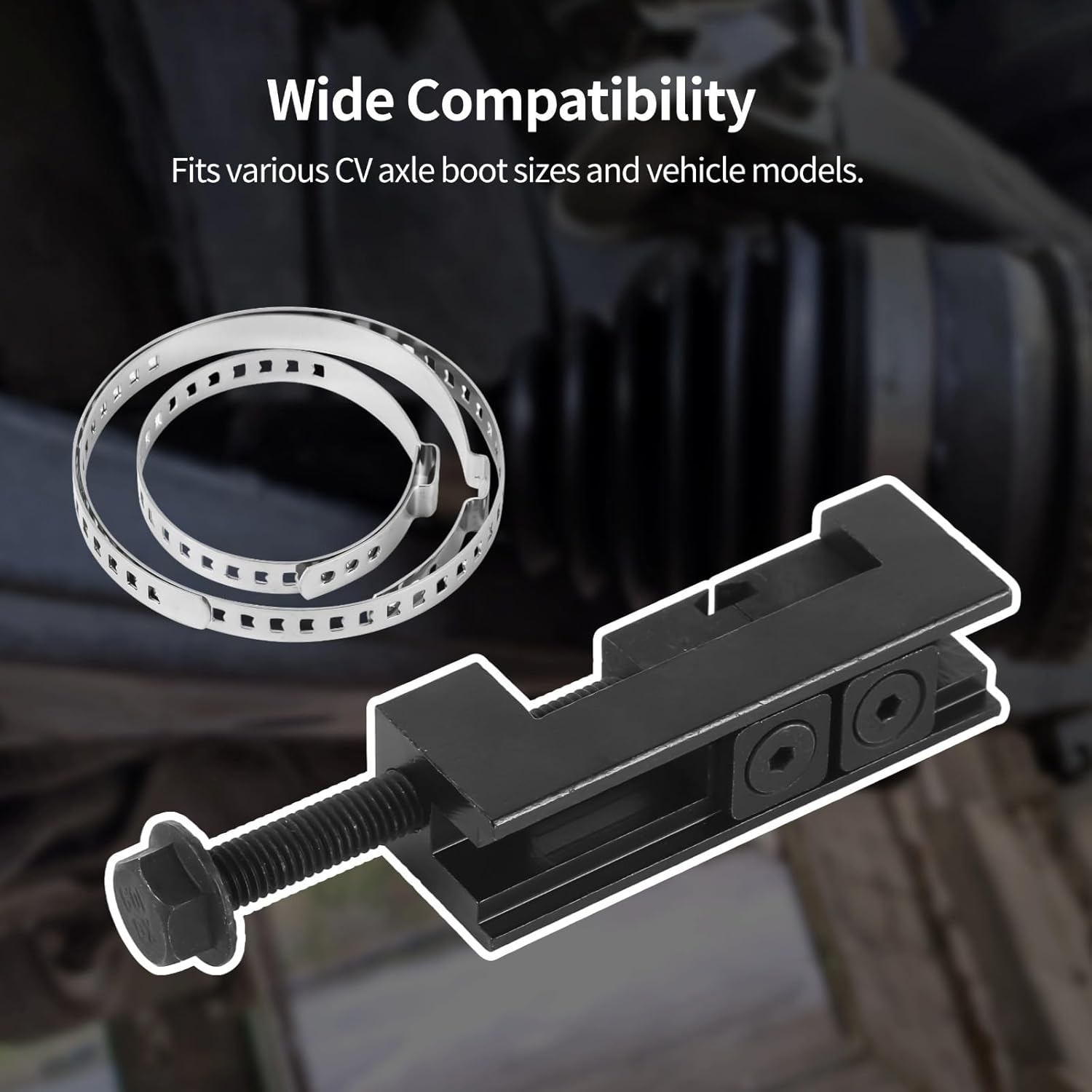 Complete Cv Axle Boot Repair Kit, Stainless Steel Clamp Tool & 10 Adjustable Ear Clamps For Drive Shaft Maintenance