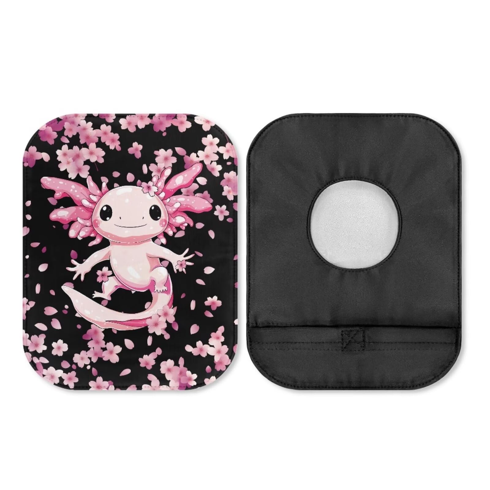 Uorisanigo 4 Pack Colostomy Bags Supplies Washable Ostomy Bag Covers Pink Axolotl Odor Reducing Lightweight Ostomy Pouch Protective Bags Cover Care Protector