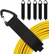 5 Pcs Heavy Duty Velcro Straps, 16 Inch Hook and Loop Velcro Carrying Storage Strap for Cable, Wire, Rope, Hose, Multipurpose Adjustable Extension Cable Organiser & Hanging up to 22 kg (5)