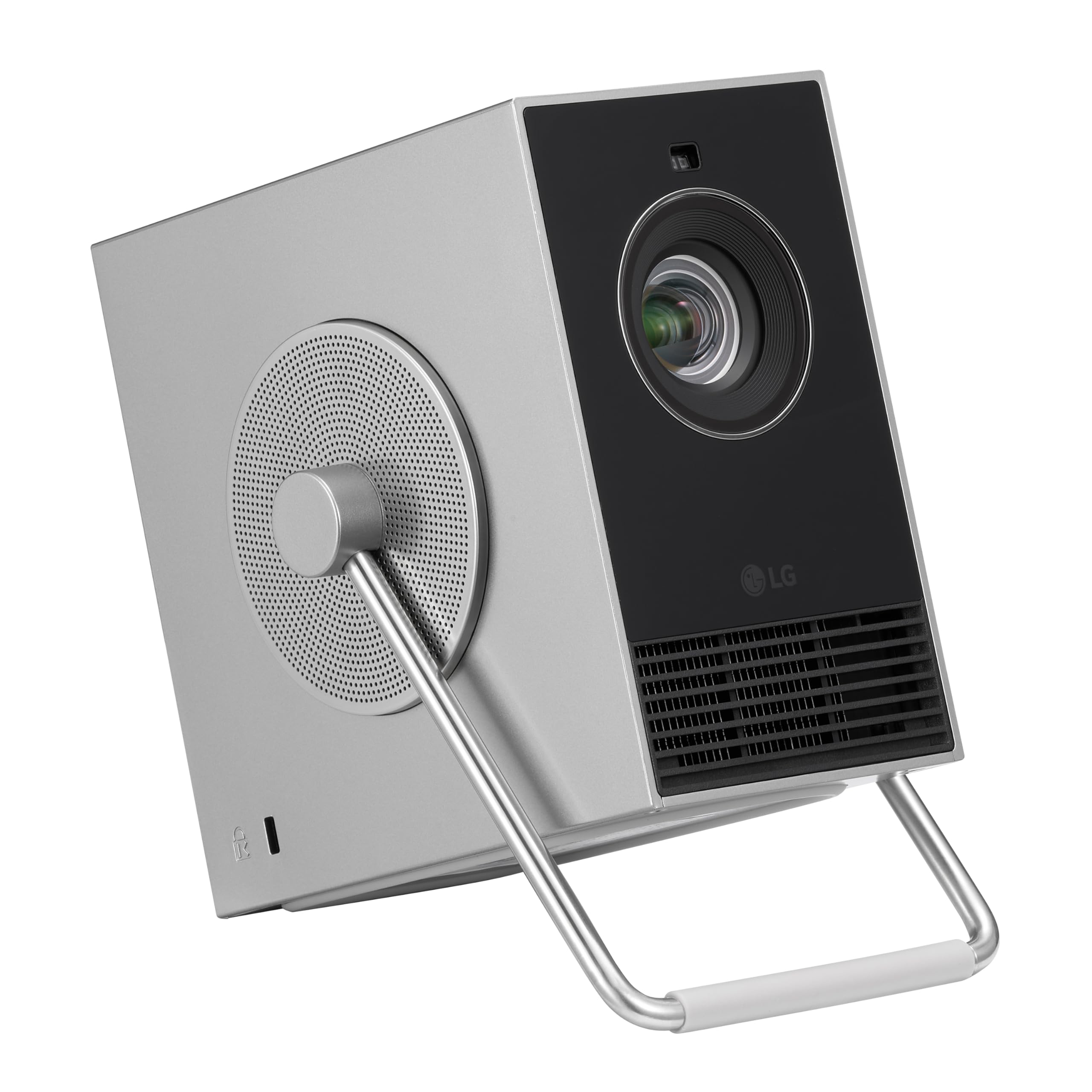 LGCineBeam Q HU710PB, Small 4K Projector, 50-120 inch Screen size, RGB Laser, 500 ANSI Lumens, LG TV webOS 6.0, AirPlay, Screen Share, Bluetooth, 3W speaker, Auto Screen Adjustment