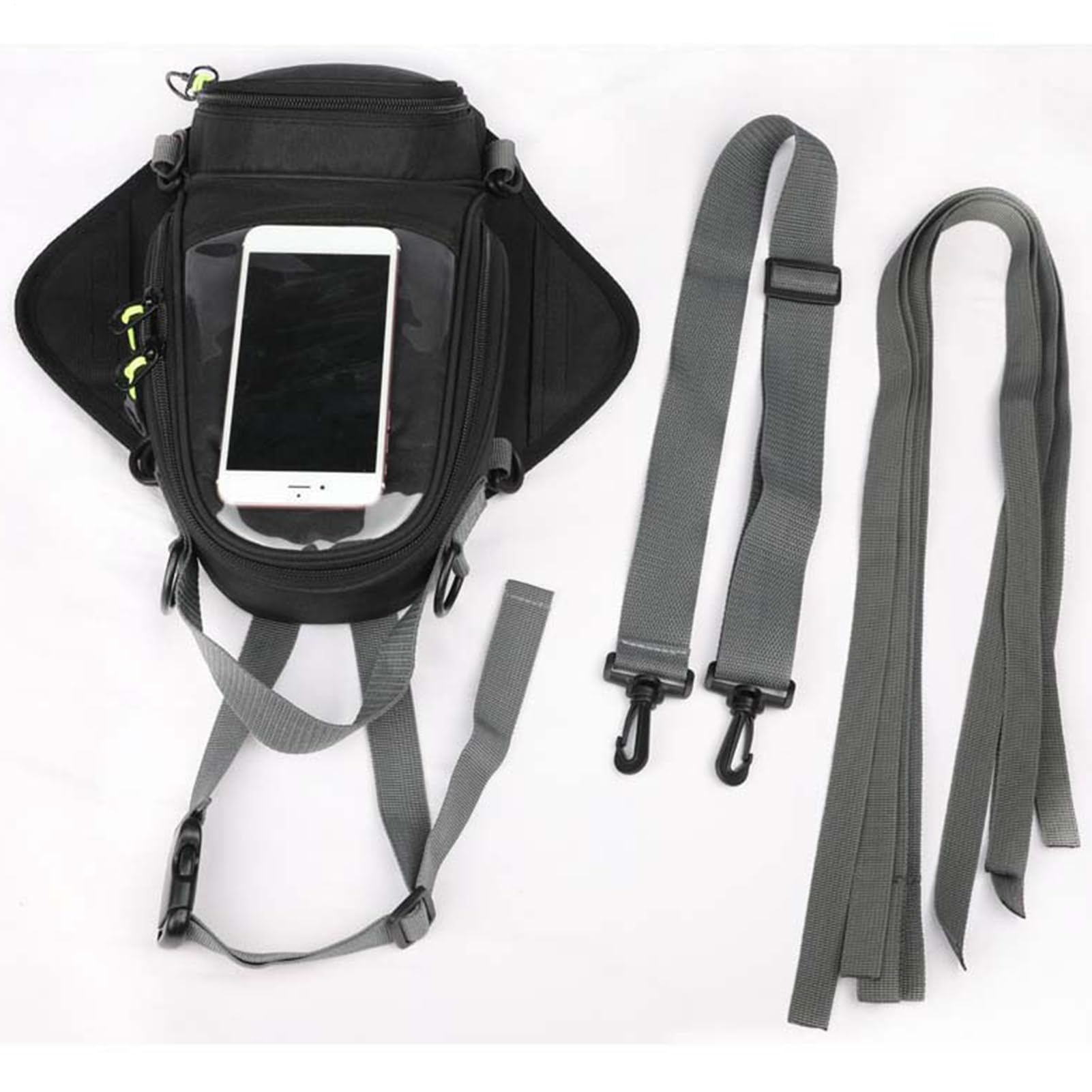 Borsa Da Serbatoio Per Moto - Organizzatore Di Stoccaggio Magnetico, Attrezzatura Da Tour Impermeabile | Borsa Per Carro Armato Compatta con Molteplici Tasche E Cerniere, Compagno Di Viaggio