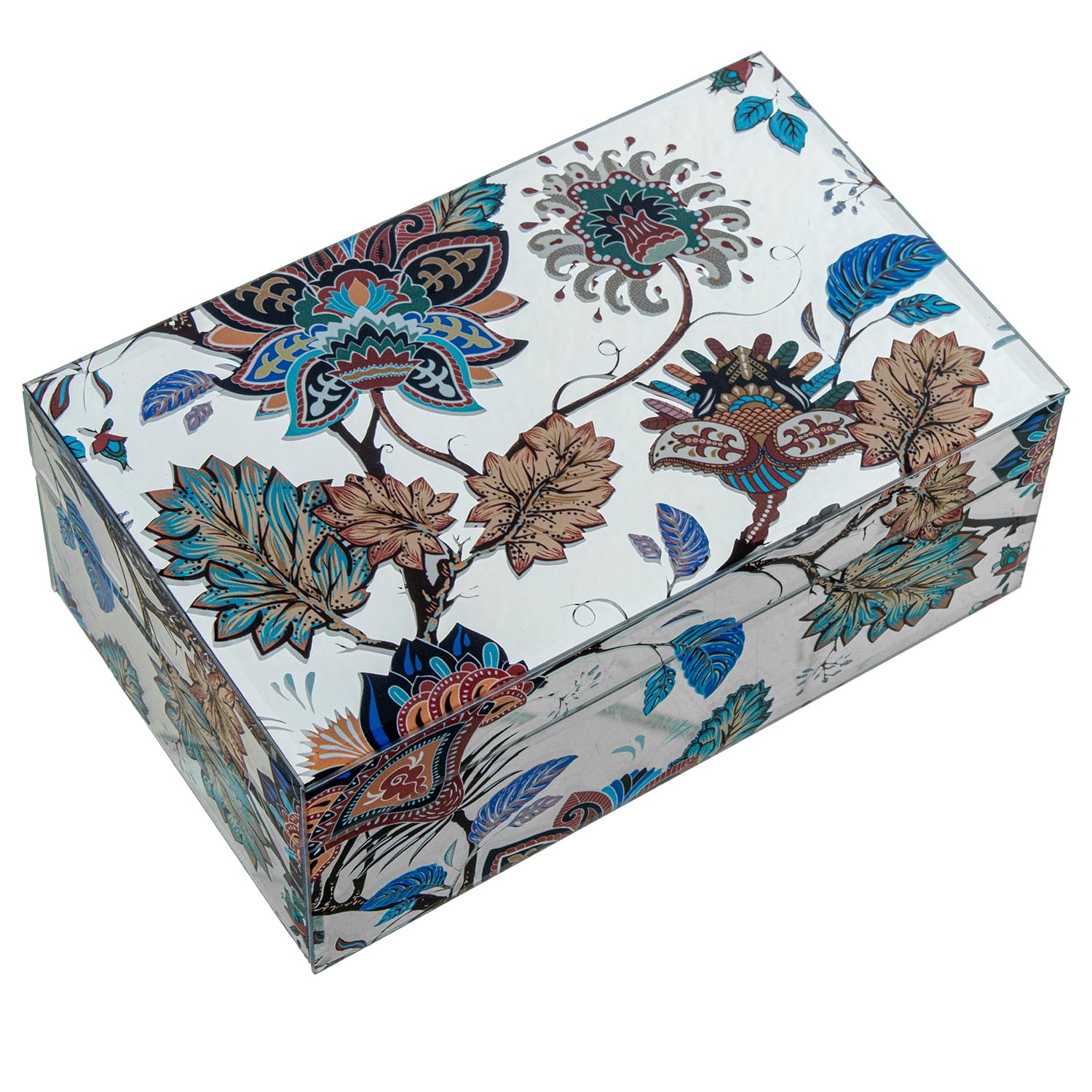 Boîte à bijoux en verre design feuilles pour ranger vos bagues