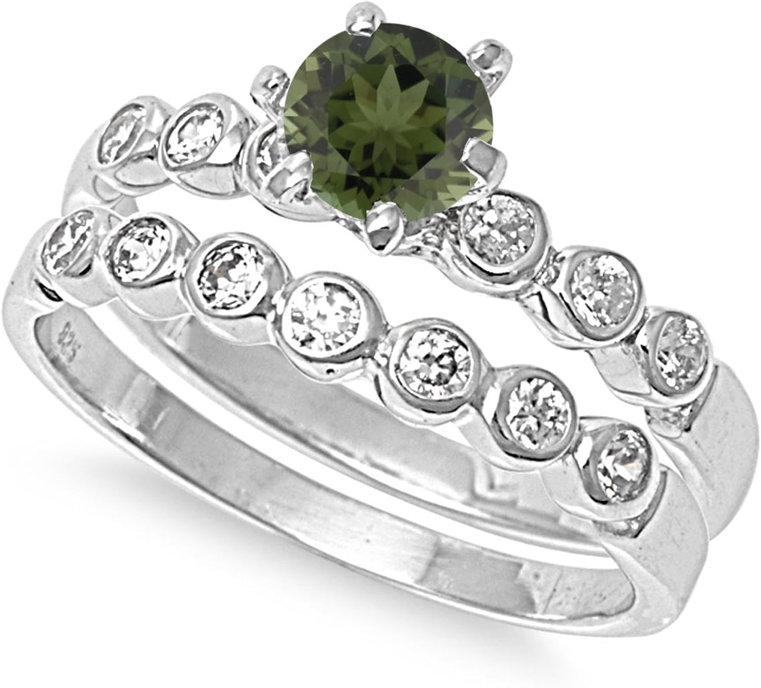 CHOOSE YOUR COLOR Sterling Silver Round Ring