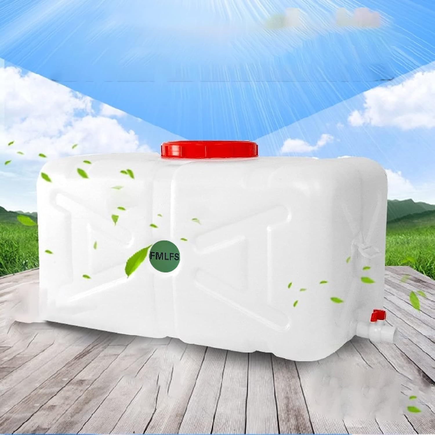 Water Tank Extra Thick Water Containers Plastic Water Tank Water Storage Containers with Tap Bucket Perfect for Camping Hiking Climbing or Other Travel Outdoor Activities Water Tankg(Size:100L)