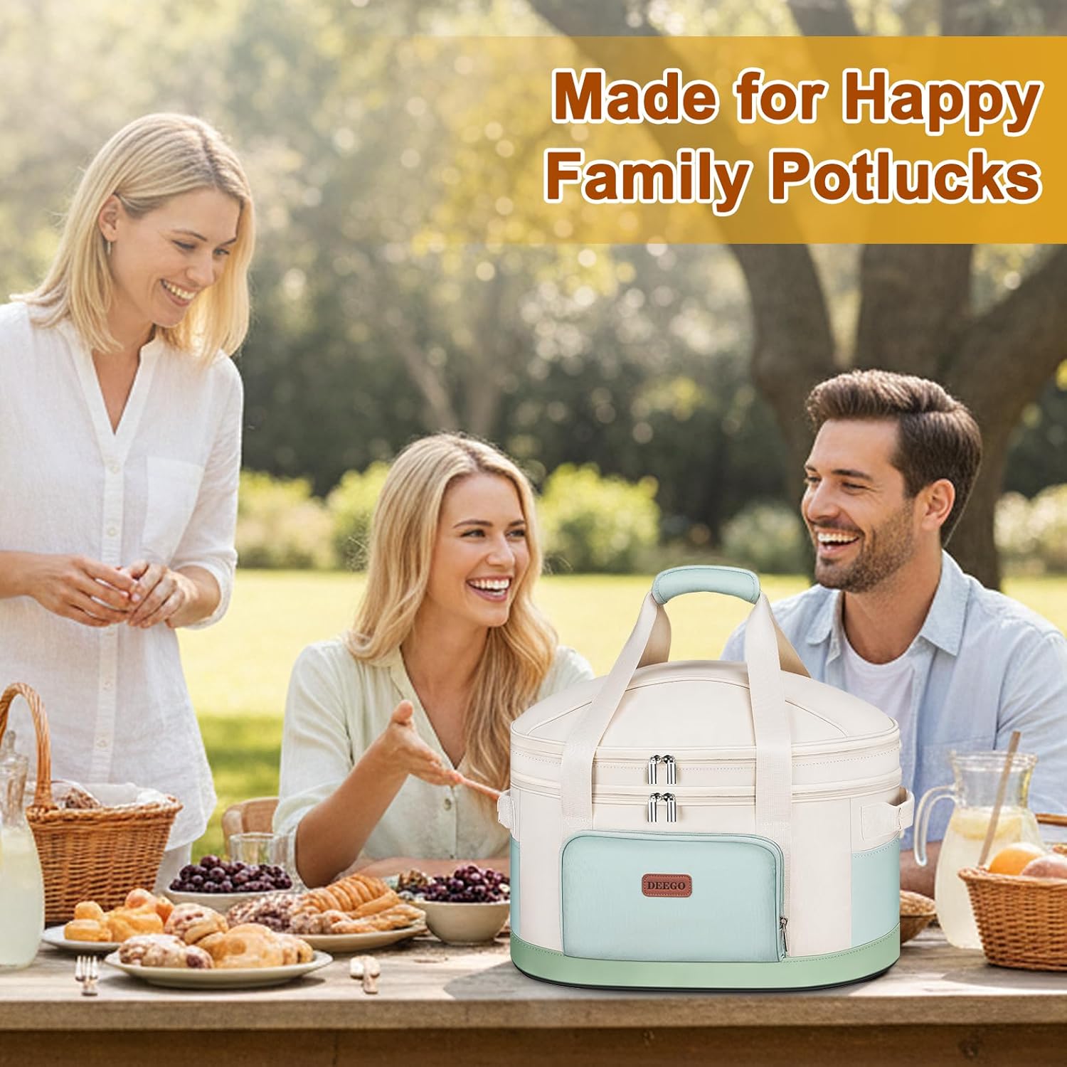 DEEGO Slow Cooker Carrying Bag compatible with 6-8 quarts Crockpot 2Pack