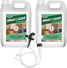One Chem 2 x 5 Litre Ready To Use Spray and Leave with added Long Hose Trigger Spray - Fencing Patio Decking Driveway - Green Algae and Mould Killer
