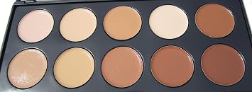 Botanical Beauty 10 Color Camouflage Concealer Palette, Cream Nature