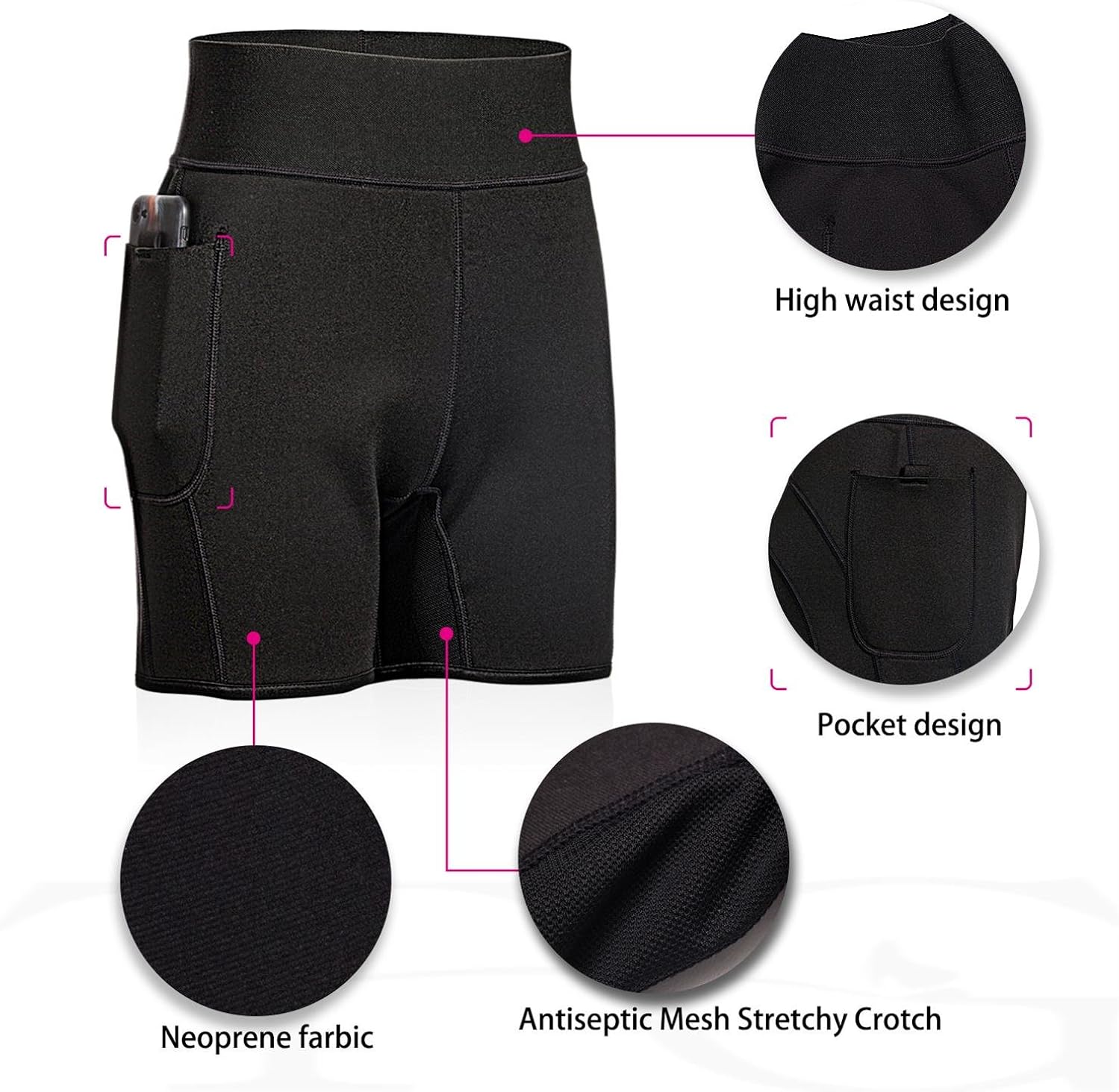 TrainingGirl Women Neoprene Sauna Leggings Sweat Shorts Weight Loss Workout Running Capris Slimming Compression Thermo Pants : Sports & Outdoors