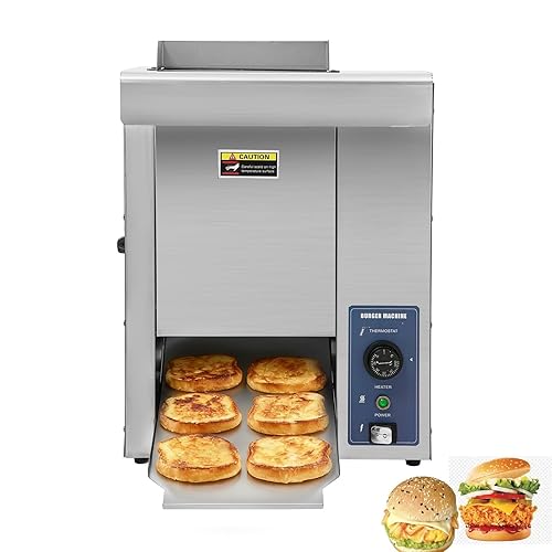 Commercial Burger Buns Toaster, 2000W Electric Vertical Burger Bread Baking