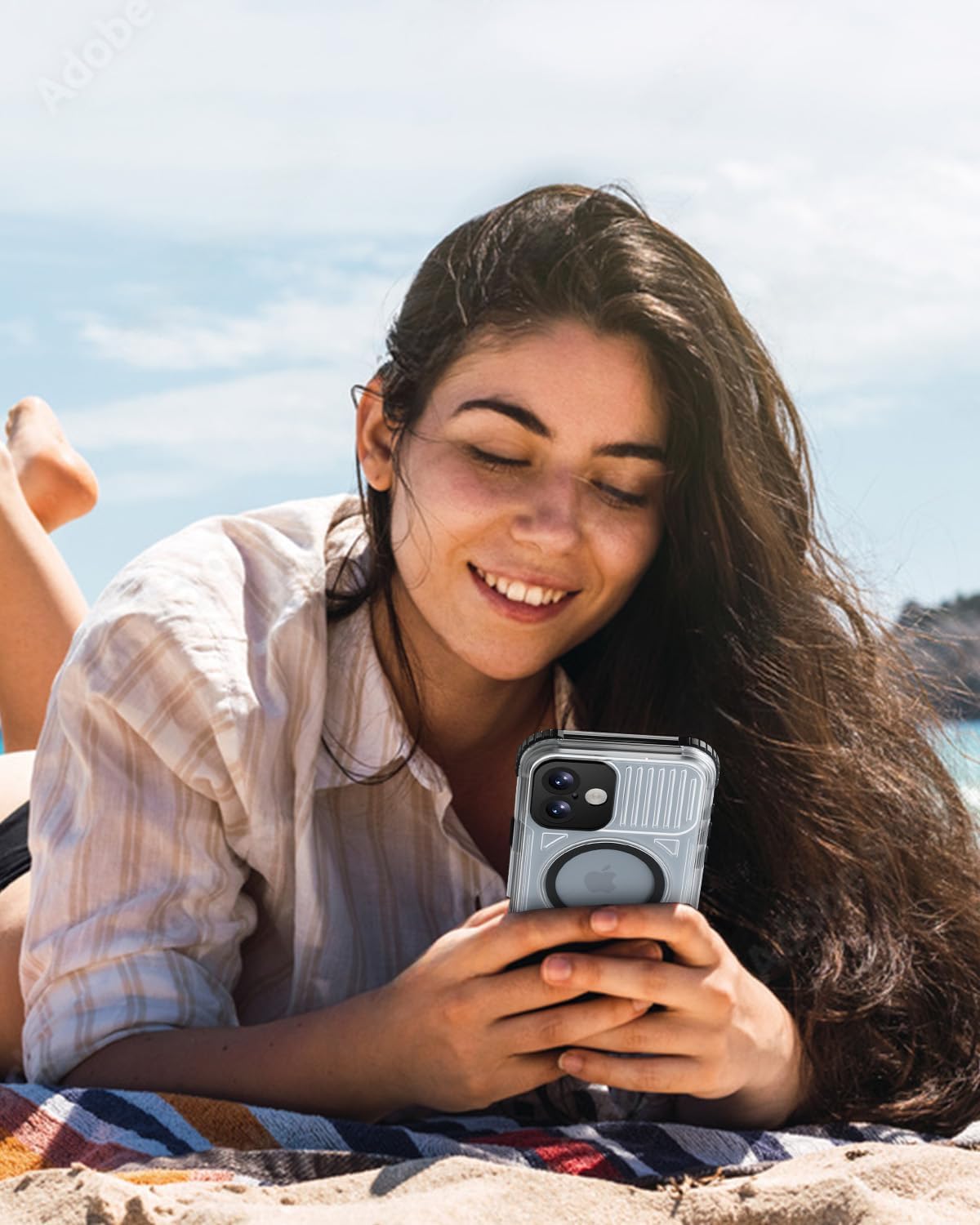 for iPhone 16 Plus Waterproof Case with Magsafe, Built in Camera Control [Screen Protector] [Lanyard], IP68 Military Full Body Shockproof, for Water Sports Outdoor Work, 6.7" Frosted Black Black iPhone 16 Plus image 9 of 9 B0FLD6J1WL