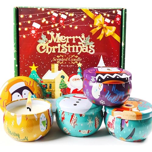 Scented Candles Gift Set - Aromatherapy Candle Gifts for Women, Long Lasting Soy Candles for Home Scented, Stress Relief Candle Set for Mother's, Birthday, Valentine, Christmas