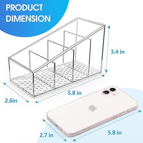 Miniatura 7 de MaxGear Soporte de control remoto transparente para mesa de TV pequeña, soporte de control remoto de plástico, organizador de control remoto de