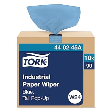 Tork 440245A Industrial Paper Wiper, Pop-Up Box, 4-Ply, 8. 54
