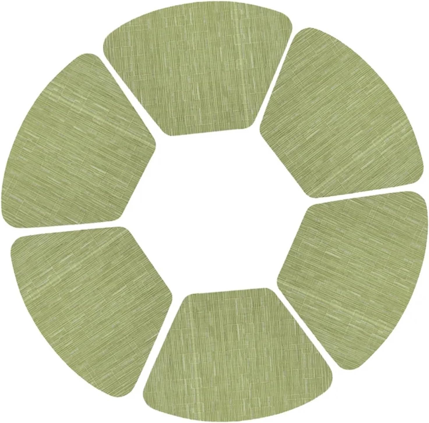 Round Table Placemats Wedge PVC Placemats Heat Outdoor Indoor Table Mats Cafe Pad Food Mat Салфетки Orange(BM Green,30x45cm 1pcs)