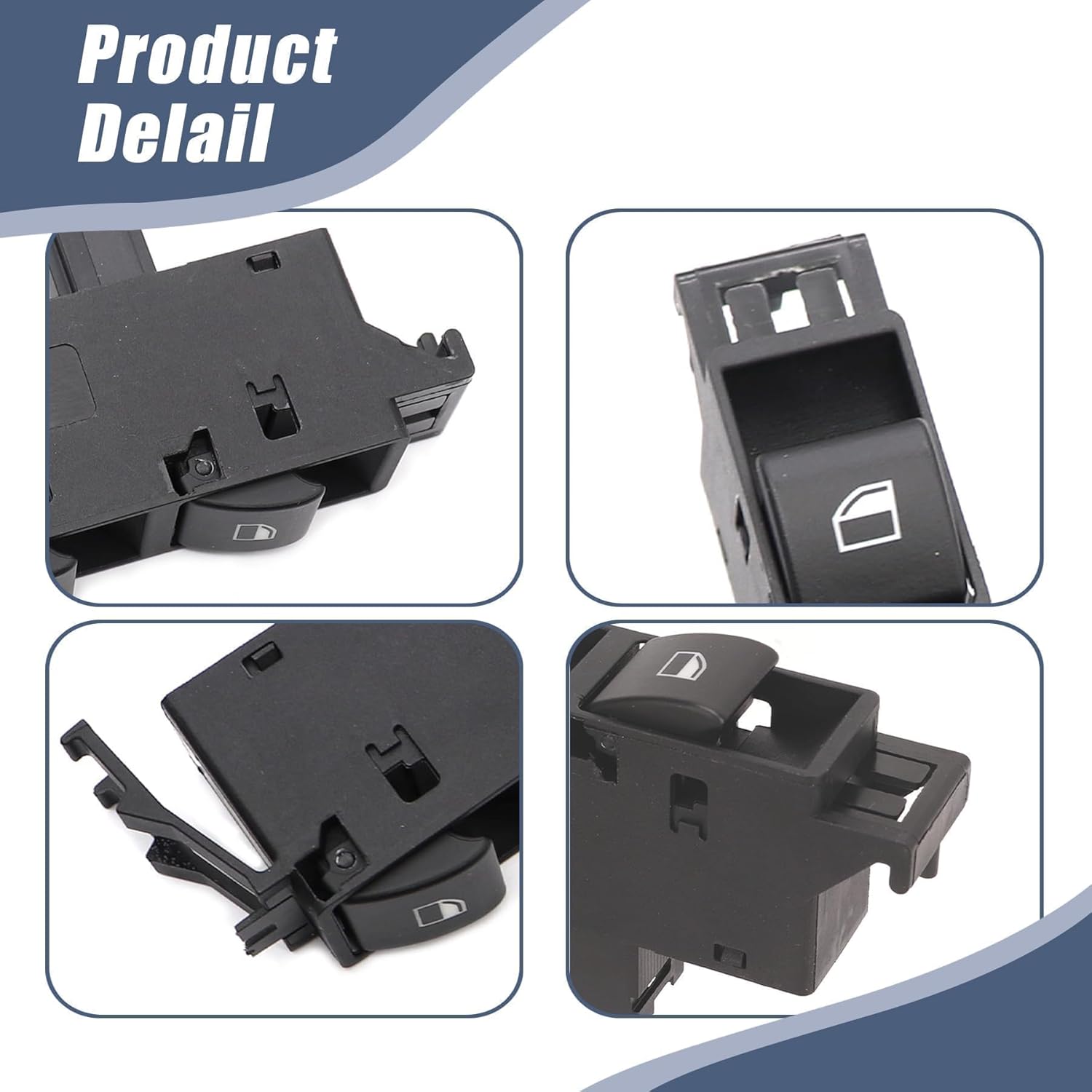 XQSMWF Master Power Window Switch Front Left Driver Side Compatible with BMW E46 Series M3 325Ci 330Ci 2001-2006 323Ci 2000, Replace 61316902175 61318381509