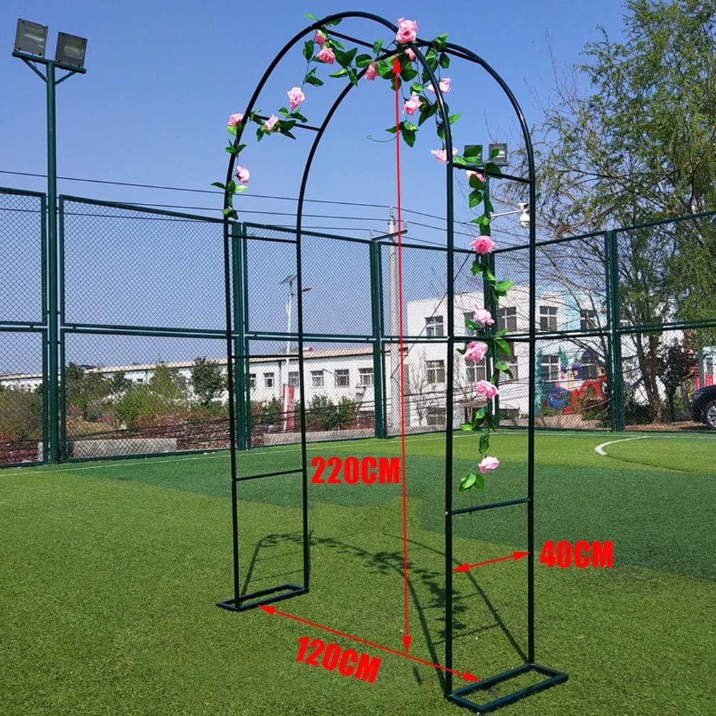 Regulowany metalowy łuk ogrodowy krata do roślin pnących - ocynkowana altana różana 120-350 cm idealna do trawnika, patio i dekoracji ślubnych (120 x 220 cm)