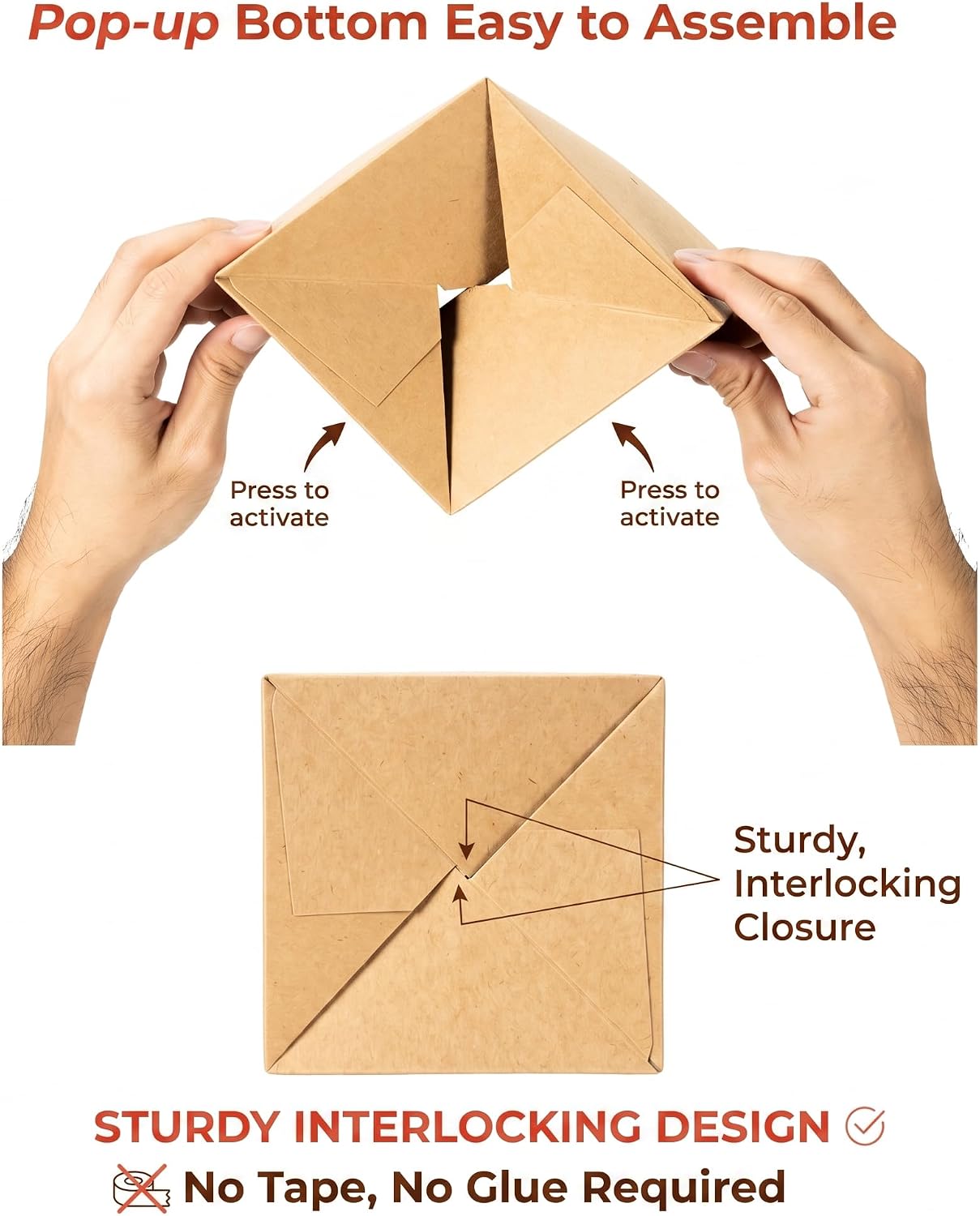 10 Pack 4x4x4 Small Brown Gift Boxes with Lids & Twine - Premium USA Kraft Cardboard - Pop-Up Easy Assembly Gift Boxes for Presents, Candles, Mugs, Ornaments, Favors thumbnail