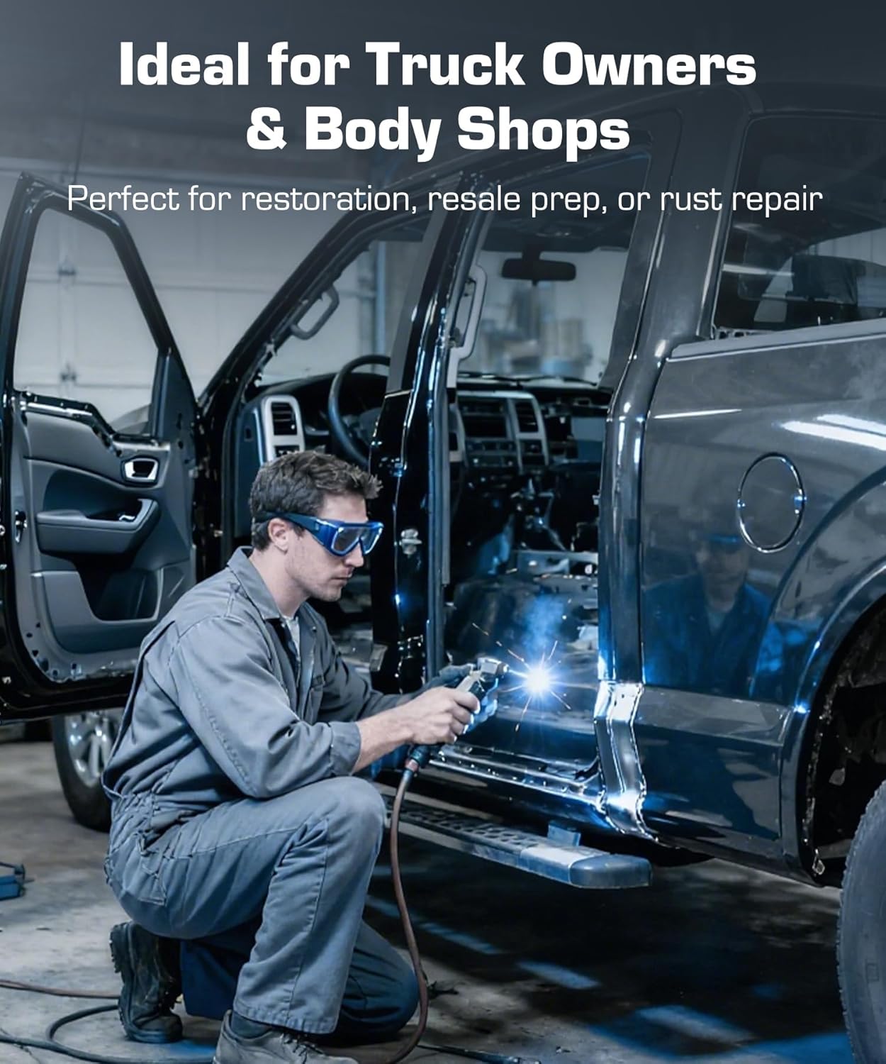 Rocker Panel & Cab Corner Fit for 2009-2014 F150 Crew Cab Super Crew Rust Repair Replacement Lower Body Panel Metal Sheet DIY Truck Restoration