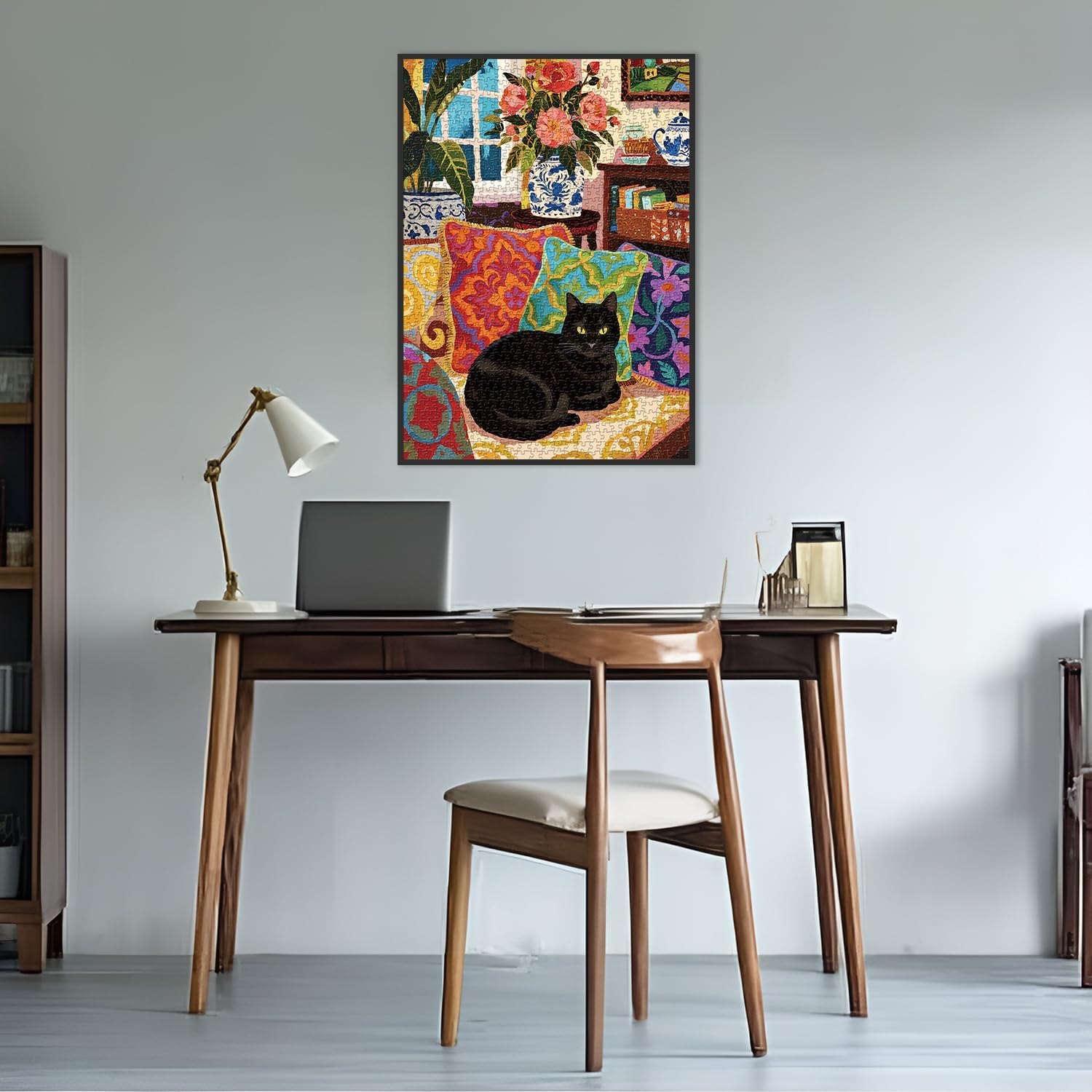 1000 Piece Jigsaw Puzzle for Adults- Family Decoration Puzzle, Challenging Fun Puzzles Stunning Art Wall Decor, Gift for Adult Puzzle Lovers, Bedroom Cat C0808