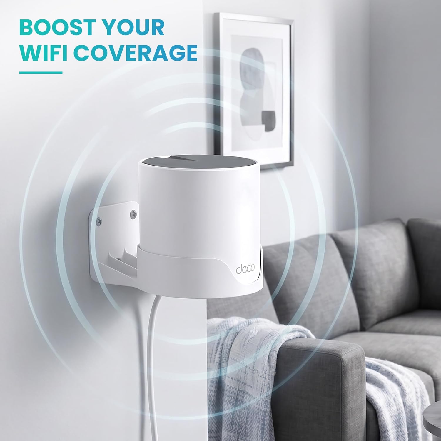 Sootozy Wall Mount Holder for Tp-Link Deco x55 AX3000 WiFi 6 Mesh System, Wall Mount Stand Bracket for Tplink Deco Router x55/AX3000/X20/X50/X60/X4300 Pro/X5000/X5400 Pro/W3600/W4500/W6000 (3 Pack)