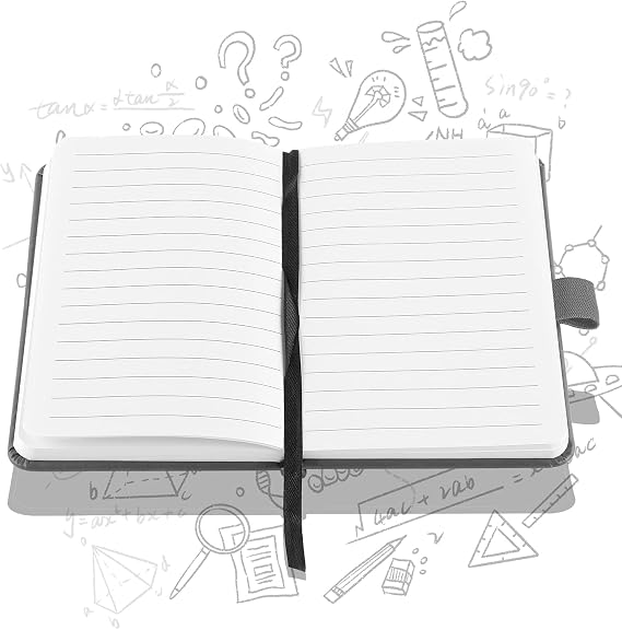 A6 Notebooks, Pocket Notebook Small Notebook Note Pads Hardback Notebook A6 Small Notepad Journal 200 Pages(100 Sheets)-Gray